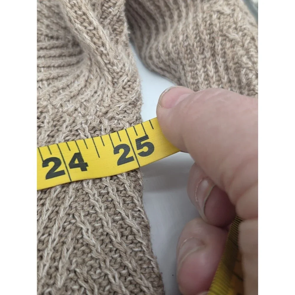 North Style Womens Shaker Knit Sweater Size XL Tan Beige